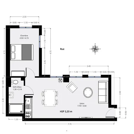 Daire Avec Climatisation - 3 *